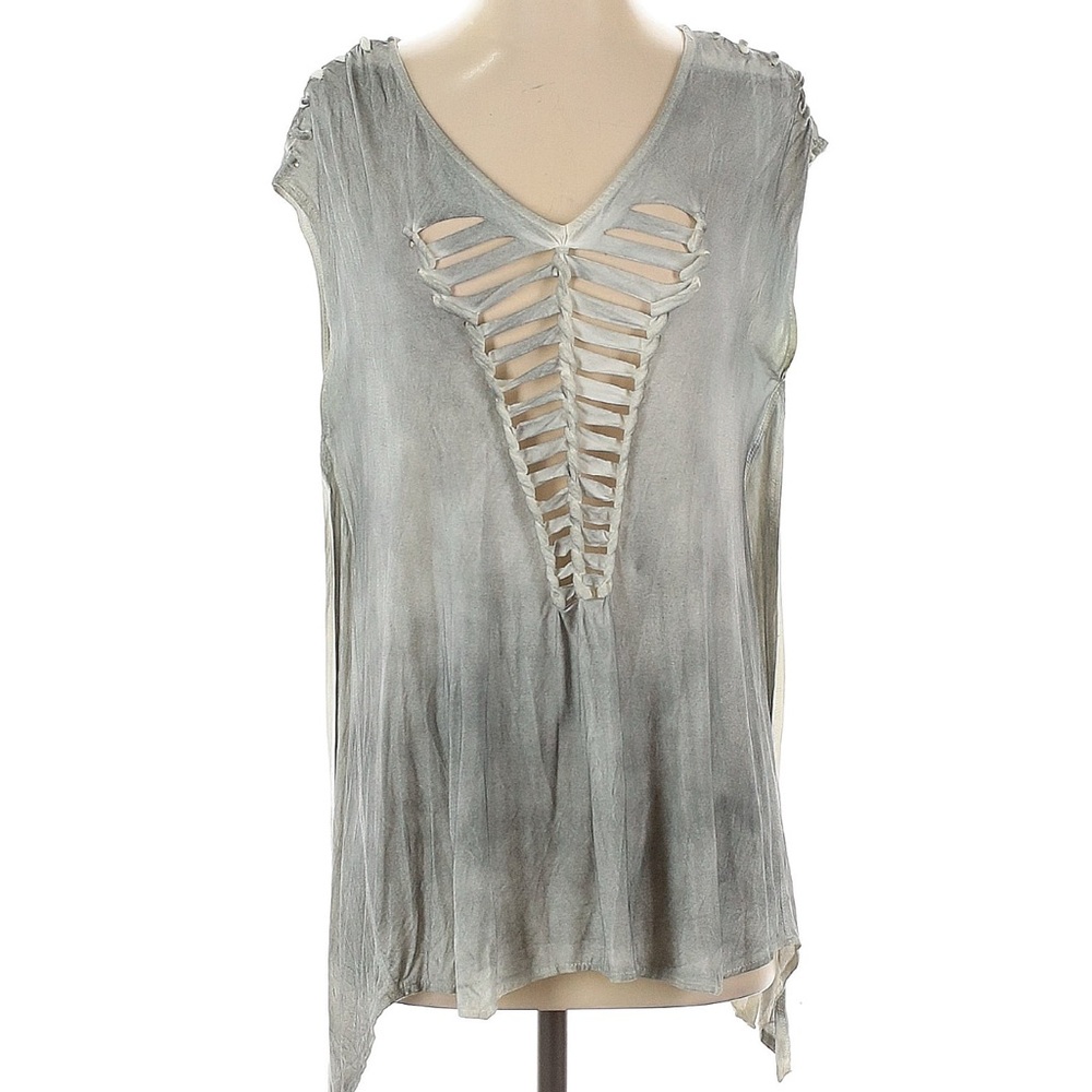 POL Distressed Gray Tunic